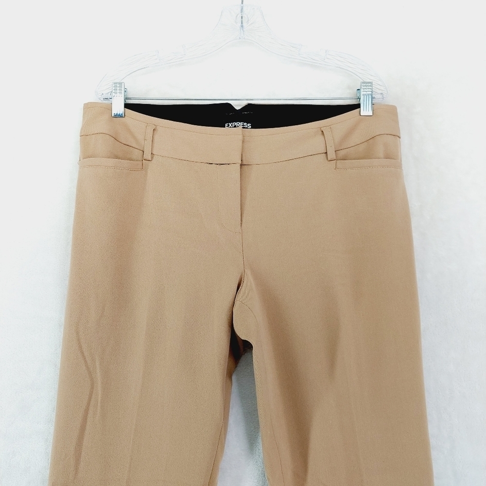 Express Women's Tan High Rise Straight Leg Dress Pants 6241 - Picture 3 of 8